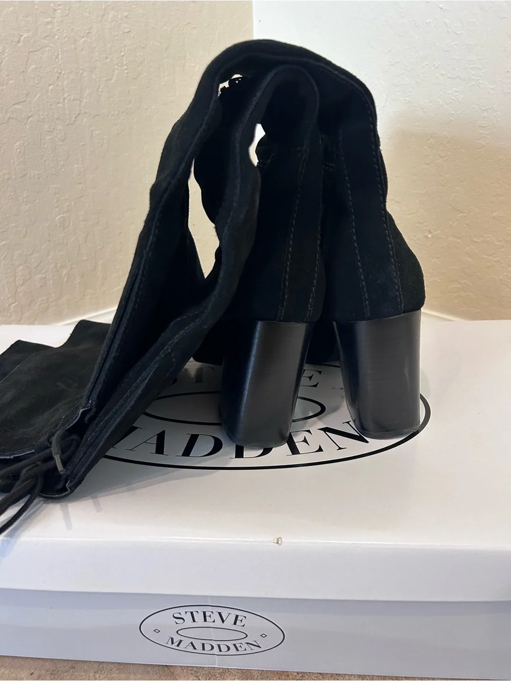 🖤HP🖤Novela Black Over-the-Knee Suede Block Heel Boot - Size 7